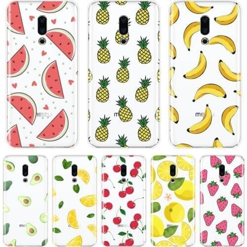 TPU Back Cover For Meizu U10 U20 Pro 6 7 Plus Soft Silicone Pineapple Avocado Case For Meizu 16th 16x 15 Lite 16 Plus Phone Case