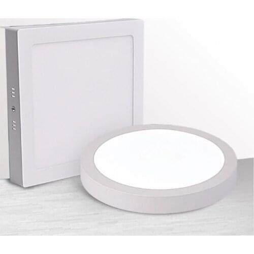 Luz de teto redonda e quadrada led 9w 15w 25w 30w, superfícies, luz de painel para áreas internas, com driver ac110v/220v