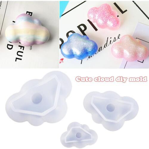 1pcs 3D Cloud Shape Chocolate Silicone Mold Mousse Fondant Ice Cube Pudding Candy Soap Candle Molds Baking Cake Decoration Tool