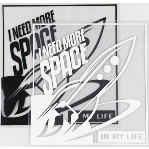 15.3*15.9CM IN MY LIFE I NEED MORE SPACE Word Decoration Vinyl Car Sticker Decal