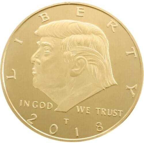 200PCS Trump Commemorative America 45th President Novelty Coin 2020 Keep America Great Commander In Chief Gold Challenge Coin