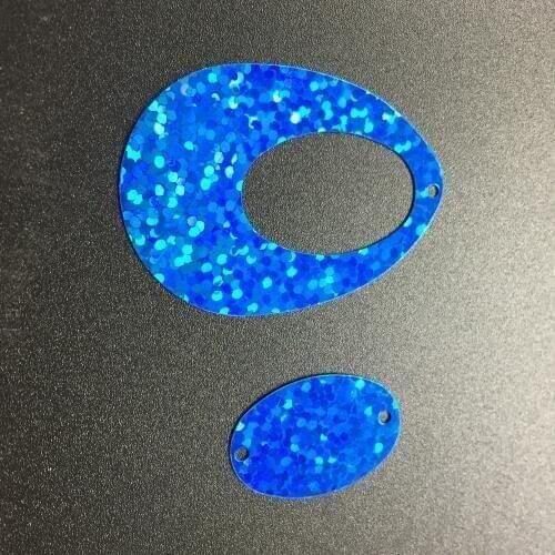 50g 25*40mm Big Size Hollow Egg Drop Oval Shape Sequins Crafts Sewing ,Women Kids Diy Garment Accessories Laser Dark Blue