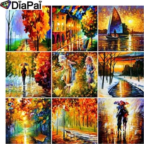 DIAPAI Diamond Painting 5D DIY Full Square/Round Drill "Oil painting landscape" 3D Embroidery Cross Stitch 5D Decor Gift