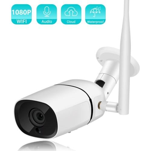 BESDER 1080P Waterproof Bullet IP Camera IR Night Vision Onvif P2P Metal Case Wireless WiFi Camera With TF Card Slot 2-Way Audio