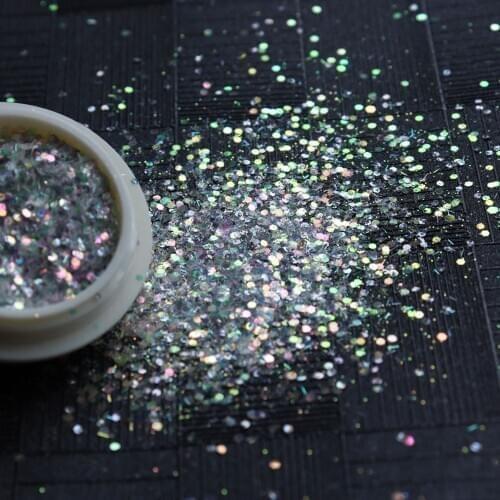 1Kg/Bag Wholesale Nail Art Glitter Symphony Spangles Hexagon/Strip Sequins Bulk Holographic Nail Chunky Glitter Flakes Tc#72