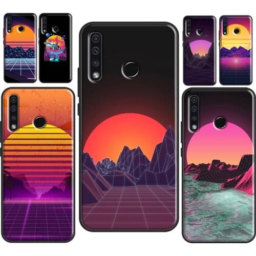 80S Vaporwave Retro Synthwave Sunset For Huawei Honor 10i 10 Lite 7X 8X 9X 10X Lite 8A 9A 8S 9S 4C 6C 7C 7A 20 Pro Phone Case