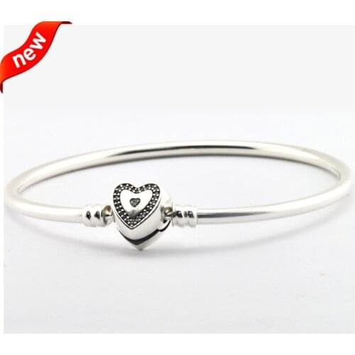 CKK Silver 925 Jewelry Wishful Heart Silver Bracelets For Women Original Fashion Making Sterling Silver Bangle