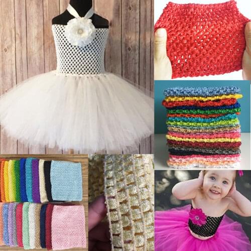 9/6 Inches Girls Wrapped Chest Elastic Top Baby Girl Crochet Handmade Tutu Tube Tops Wide For DIY Knitted Skirt 7Zsh939/940