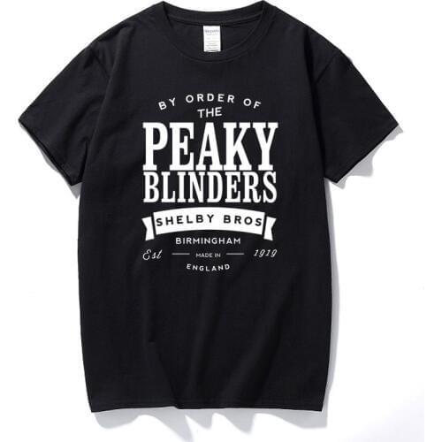 Peaky Blinders T-shirt By Order Of Shelby Bros Thomas British Tv Show New Summer Fashion T shirt Top Cotton Tshirt Men Euro Size