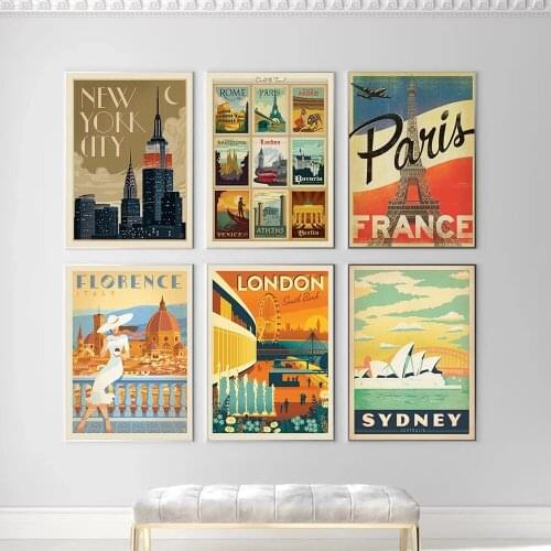 Canvas Hd Print Travel Pictures Wall Artwork New York London Sydney Painting Home Decor Modular Poster No Framed For Living Room