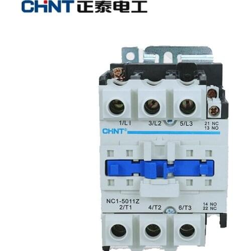 CHINT NC1-5011Z Rail Mount Contactor Industrial Electric Contactor DC 24V DC36V DC48V DC110V DC220V NC1-5011 LC1