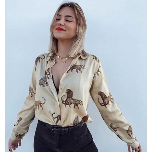 Foreign Trade Womens Clothing 2021 Spring And Autumn New European American Fashion Leopard Animal Pattern Printed Long Slee