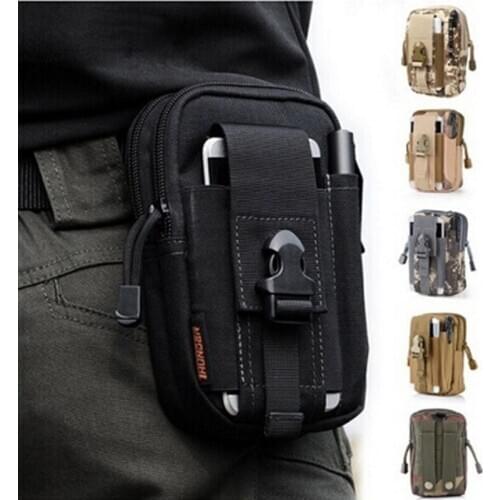 Men Waist Bag Canvas Fanny Pack Belt Phone Drop Leg Bags Military Zipper Waterproof Phone Waist Packs 6.8 Inch Cellphone Bum Bag