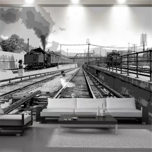 3d Landscape Wallcovering Old Railway Station Mural Decoration Interior Living Room Bedroom Kitchen Painting Wallpapers