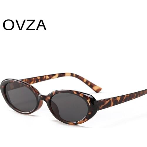 OVZA 2021 New Oval Womens Sunglasses Brand Designer Anti-UV Lens Eyeglasses Male Retro Style Gafas De Sol S2011