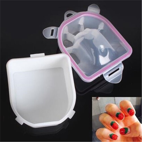 Plastic Thicken Nail Polish Remover Soaker Bowl Manicure Nail Art Gel Polish Remove Soak Tool Separate Fingers Soak Off Bowl