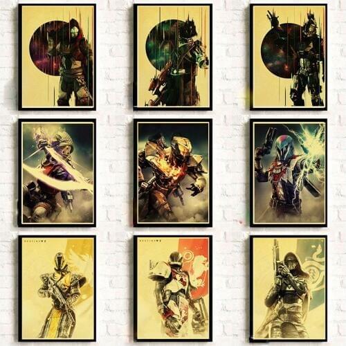 American Shotting Game Destiny 2 Poster High Definition Wall Posters Retro Style Printed Painting Bedroom Wall Decor