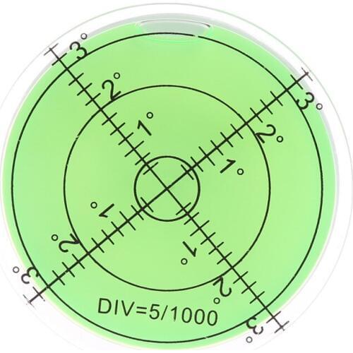 New Arrive 60mm Large Spirit Bubble Level Degree Mark Surface Circular Measuring Bulls Eyes