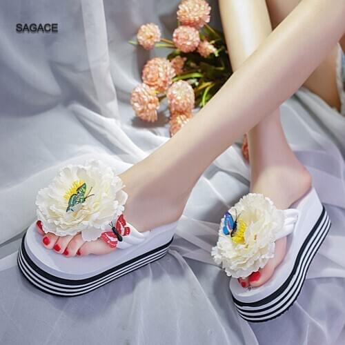 SAGACE Womens Fashion Versatile Flat Sandals Beach Sandals Solid Color Pearl Sandals Summer Shoes 2020 Beach Vintage Sandalias