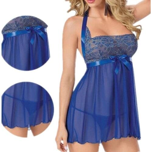 Sexy Sleepwear Women Lace Silk Satin Night Dress Sleeveless Nighties V-neck Nightgown Plus Size Nightdress Summer Nightwear