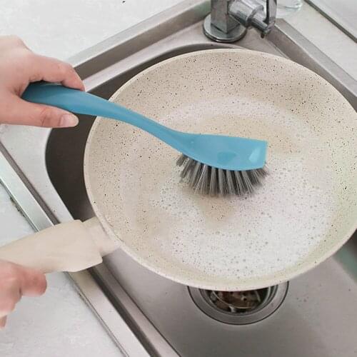 Long Handle Pot Brush Flexible Dust Remover Washing Stains Scrubber Pan Cleaner Cleaning Brush Cleaner Tool Kitchen Accessories