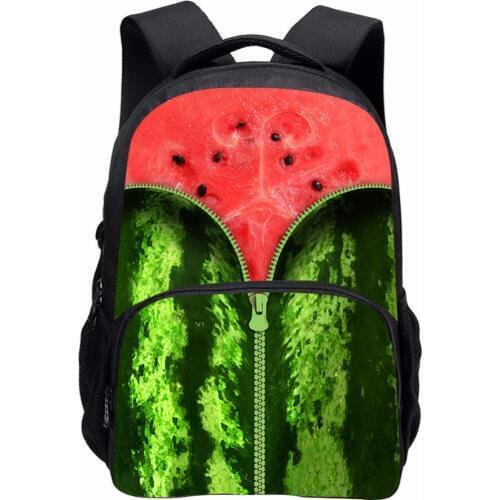 Watermelon School bag Casual Sweet Fruit Girls Schoolbag Women School Backpack Student Shoulder Bags Women Traveling Backpack