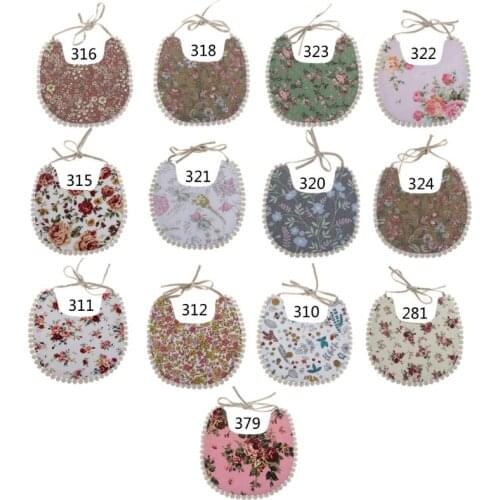 Null Baby Tassel Saliva Towel Floral Vintage Newborn Photography Double Side Bibs Boys Girls Props Bandana Countryside Costume