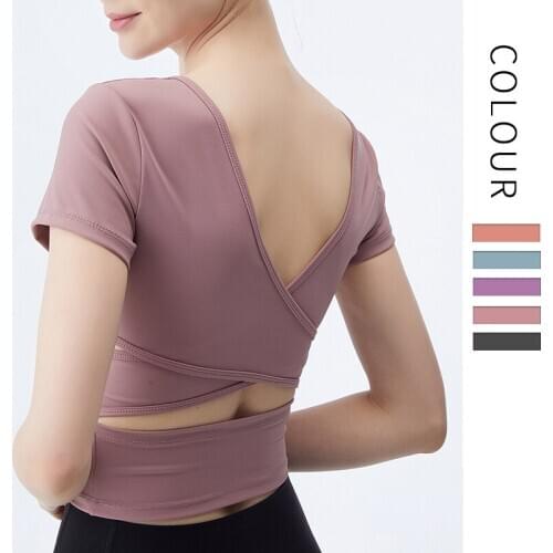 SALSPOR Women Yoga Shirts Sport Breathable Comfortable Solid Sportwear Tranning T Shirts Gym Fitness Running Cycling Shirts