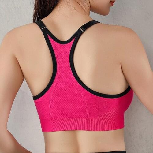 Fitness Sports Bra Women Gym Workout Shockproof Underwear Padded Push Up Yoga Bra Breathable Female Running Training Crop Top