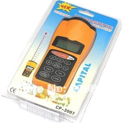 Super Tough CP3007 Ultrasonic Distance Measurer Telemetre Mini Range Finder Contractor-grade With Laser Pointer Test Tool