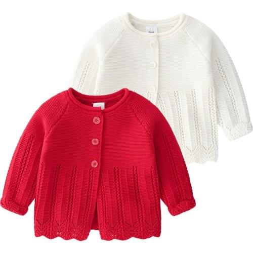 Small Baby Sweater Clothing for Girl Child Knitting Cardigan Sweaters 2021 Autumn Girl Kids Coats