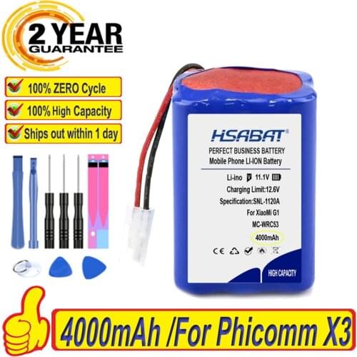 Top Brand 100% New 4000mAh Battery for XiaoMi G1 for Panasonic MC-WRC53, for Phicomm X3, For FLYCO FC9601, FC9602 Batteries
