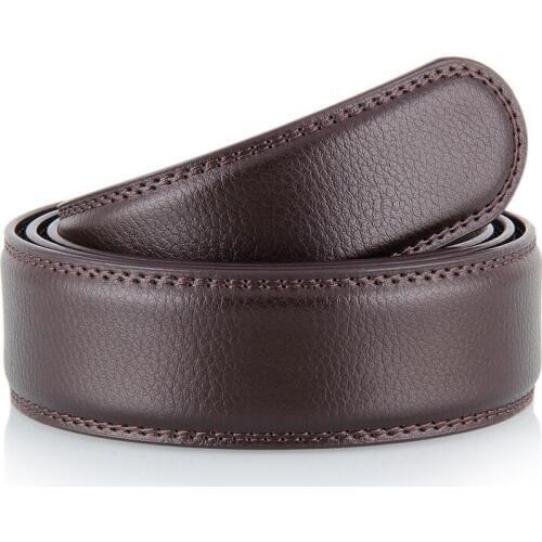 Luxury Brand Belt Strap No Buckle for Mens Automatic Buckle Male Strap Genuine Leather Waistband Ceinture Homme 3.5cm