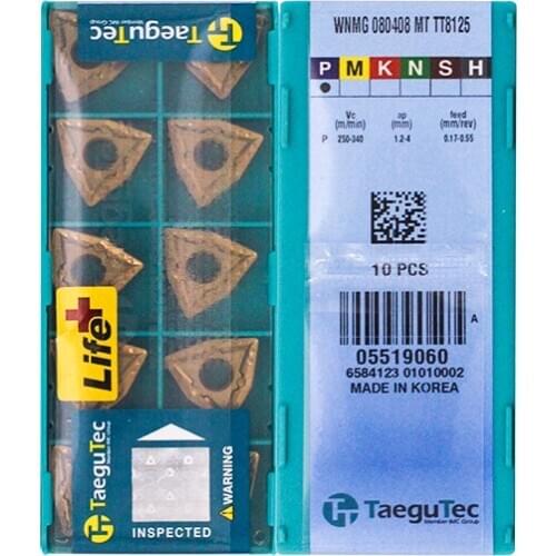 WNMG080408-MT TT8125 100% Original TAEGUTEC carbide insert with the best quality 10pcs/lot free shipping