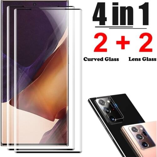 Protective Curved Glass For Samsung Galaxy Note 20 Ultra 5G Camera Lens Tempered Glass For Samsung Note20 Ultra Full Cover Film