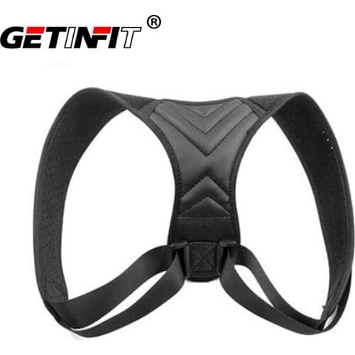 1Pcs Black Back Posture Corrector Belt Women Men Prevent Slouching Relieve Pain Posture Straps Clavicle Support Brace