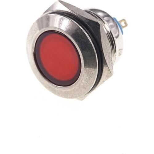 1pc LED Metal Indicator-Light 22mm Waterproof Signal-Lamp 3V/6V/12V/24V/110V/220V Red Green Yellow Orange Blue White