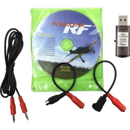 10pcs/pack Hot sell 22in1 FPV RC USB Flight Simulator Cables support G7 / G6 G5.5 G5 PH5.0 Flysky FS-I6 FS-TH9X FS-T6 FS-CT6B