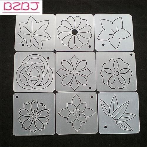 10pcs/lot Handbag Sewing Patterns Tools Quilting Acrylic Templates for Drawing Board Leather Supplies Crafts about 12cm