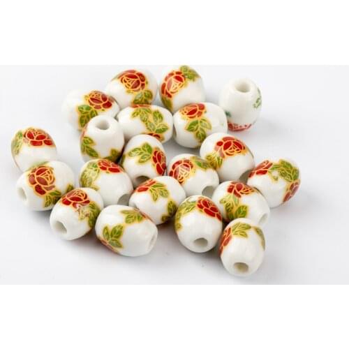 12# 40pcs Barrel Shape DIY Ceramic beads beads jewelry not wooden Quality Ceramics beads #A218A