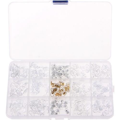 150 Pairs Silicone Eyeglass Sunglasses Spectacles Screw On Nose Pads Repair Tool