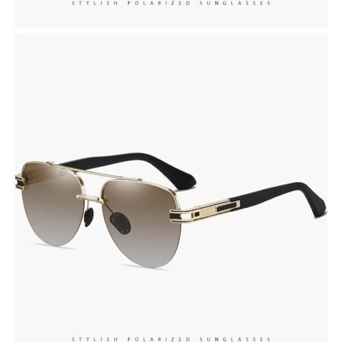 2021 Luxury brand design Fashion Classic rimless Style Retro Square Gradient lens Sunglasses Men Vintage Sun Glasses A672