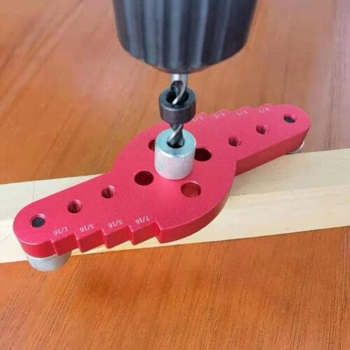 5pcs Woodworking Punching Locator Set with 6/8/10mm Nut Drilling Guide Positioner Set Vertical Pocket Hole Jig Woodworking Tools