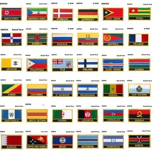 Army Flag Iron on Saw on Badge Natinal Patch Tactical Military Patches Fabric