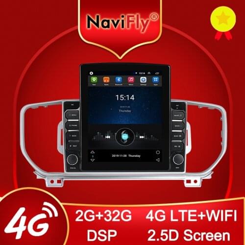 Navifly 2.5D 9.7" Tesla style for Kia Sportage 4 QL 2016 - 2018 Android Radio Car multimedia player navigation gps No 2 din DVD