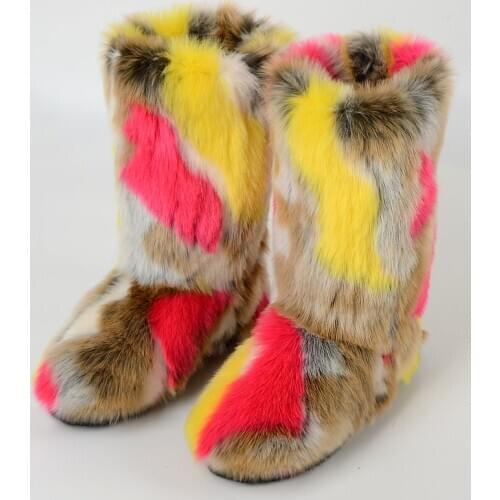 Children Winter Snow Boots Faux Fur Kids Snow Boot Knee High Plush Warm Shoes For Girl 2020 New Arrival Australian Boots Fashion