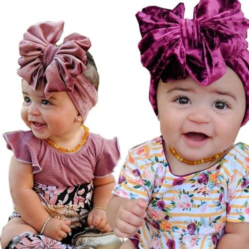 Girls Baby Bowknot Toddler Solid Headband Hair Band Bow Accessories Headwear Повязка Для Головы Резинки Для Волос