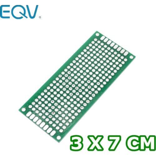 EQV 10pcs 3x7cm Double Side Prototype PCB diy Universal Printed Circuit Board