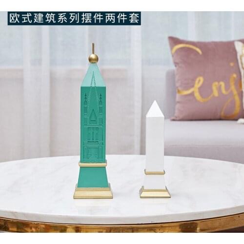 European Architecture Living Room DecorationTV Cabinet Creative Home Decoration Modern Simple Carving Handicraft Home Decore