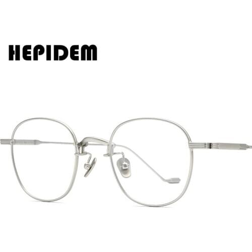 HEPIDEM Alloy Eyeglasses Frame Women 2020 New Korean Brand Design Men Eyewear Square Metal Spectacles Clear Glasses 5022
